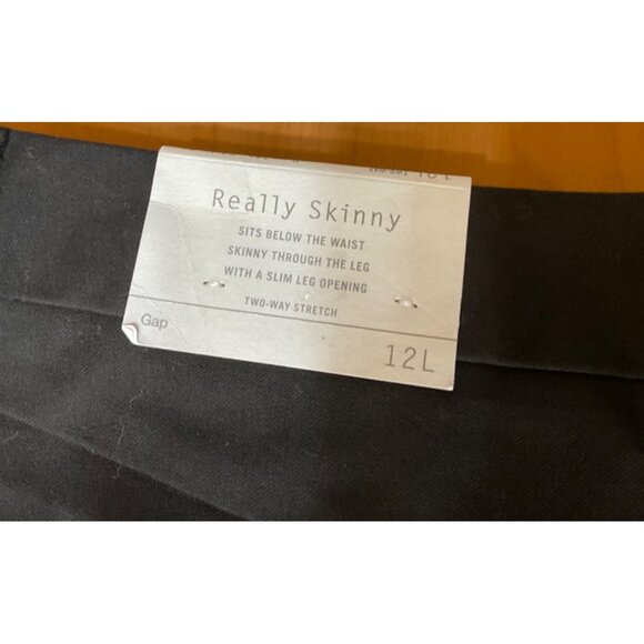 Gap Jeans 12L Really Skinny Two-Way Stretch Black Gray - Picture 3 of 4